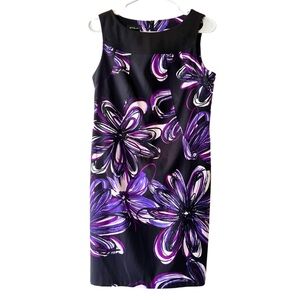 Alyx Black & Purple Floral Sleeveless Dress
